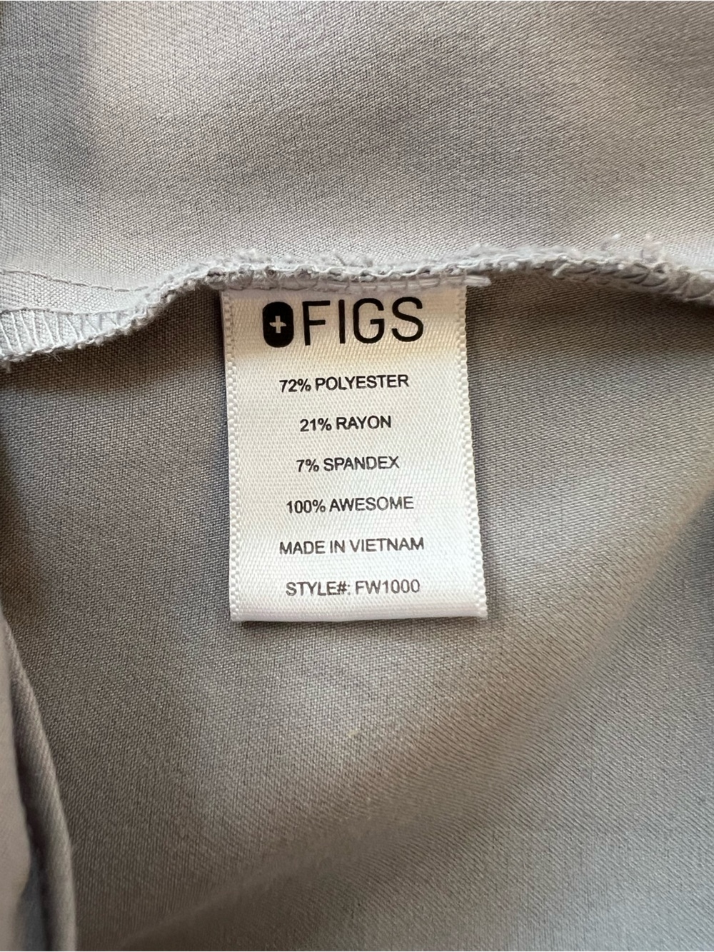 FIGS Catarina One-Pocket Scrub Top, Limited Edition Cement Grey (PO#: 1367), XS - Picture 6 of 9